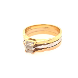 Pre Owned 18ct 3 Colour Diamond Ring ZX106